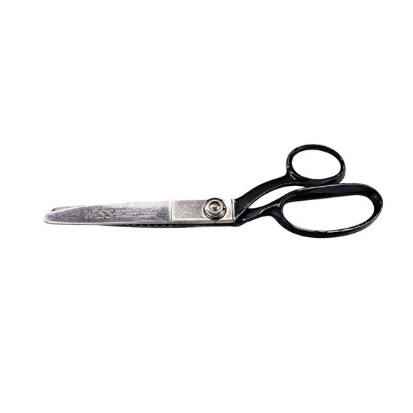 Vintage Wiss Pinking Shears 9" Sewing Newark USA Made 1942-1950 Zig Zag Scissors - Picture 1 of 8